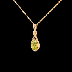 Peridot and Diamond Necklace