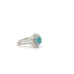 1.95ct Blue Zircon Ring