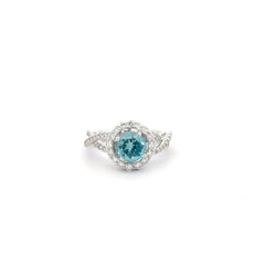 3.10ct Blue Zircon Ring