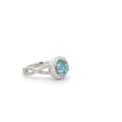 3.10ct Blue Zircon Ring