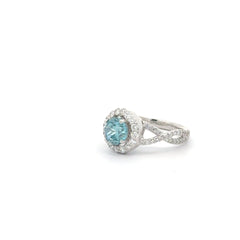 3.10ct Blue Zircon Ring