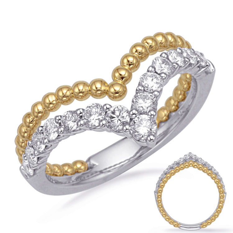 Yellow & White Gold Diamond Fashion Ring