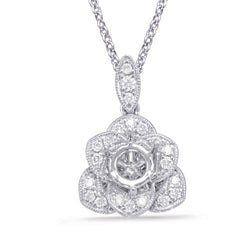 Diamond Pendant For 0.50ct Round