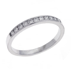 Channel Set White Gold Band