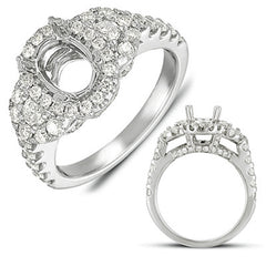 White Gold Pave Engagement Ring