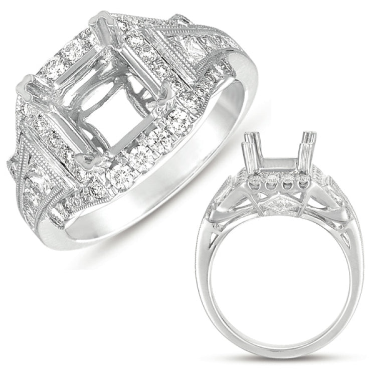 White Gold Halo Engagement Ring