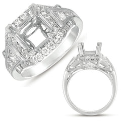White Gold Halo Engagement Ring