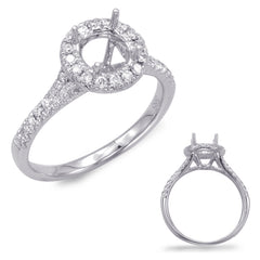 White Gold Halo Engagement Ring