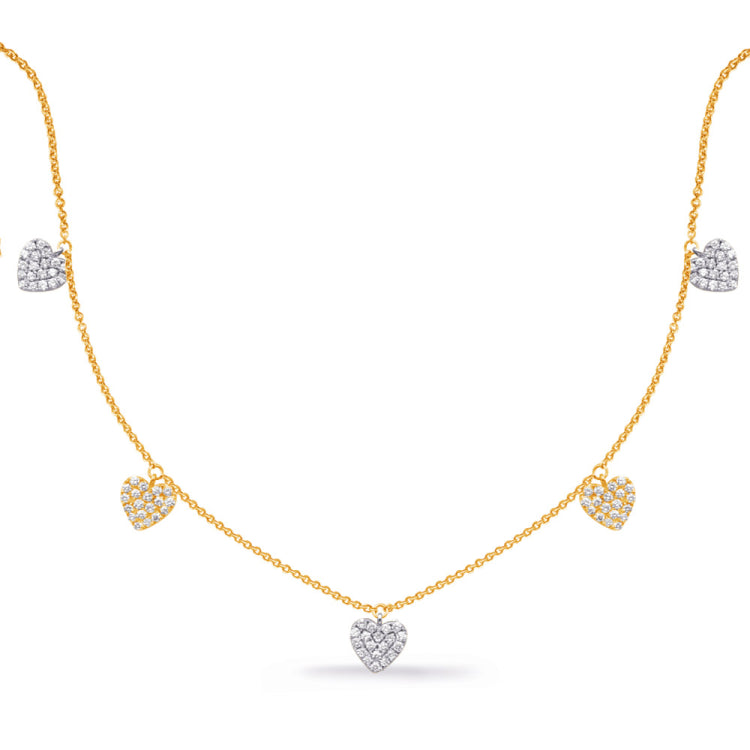 White & Yellow Gold Diamond Necklace