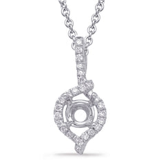 Diamond Pendant For.50ct Round Stone