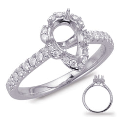 White Gold Halo Engagement Ring