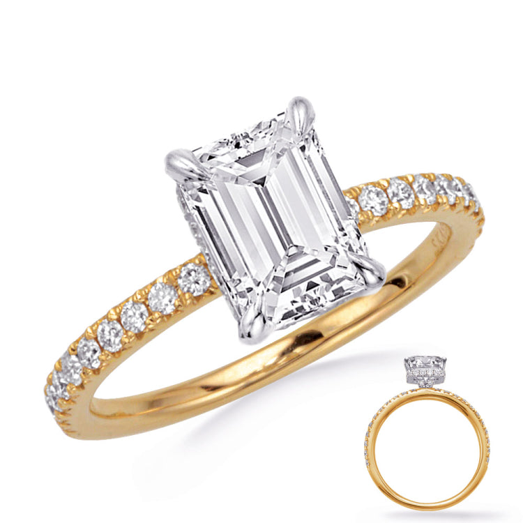 Yellow & White Gold  Engagement Ring