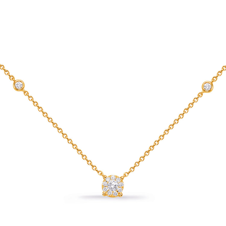 Yellow Gold Diamond Necklace
