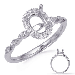 White Gold Halo Engagement Ring