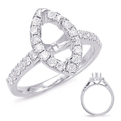 White Gold Halo Engagement Ring