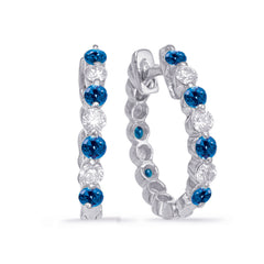 Sapphire & Diamond Earring