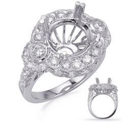 White Gold Halo Engagement Ring
