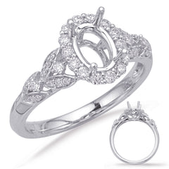 White Gold Halo Engagement Ring