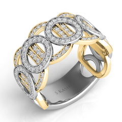 Yellow & White Gold Diamond Fashion Ring