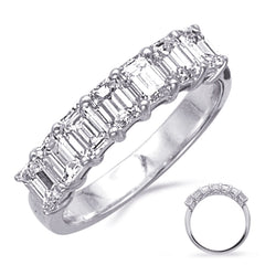 14 KT Emerald Cut Shape Emerad Cut Diamond Band