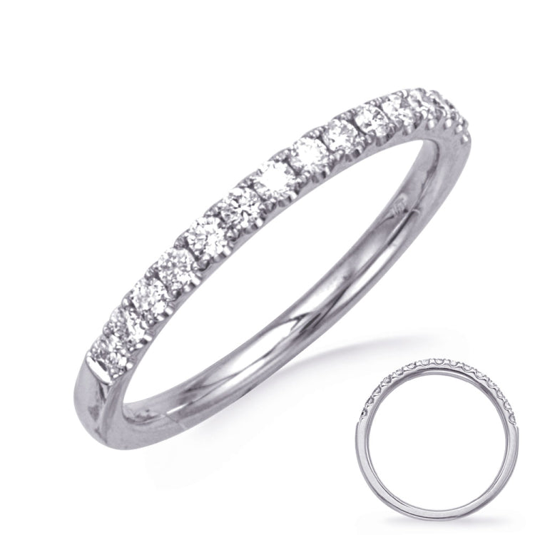 14 KT Rounds Shape White Gold Matching Band