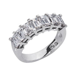 14 KT Emerald Cut Shape Emerald Cut Diamond Band