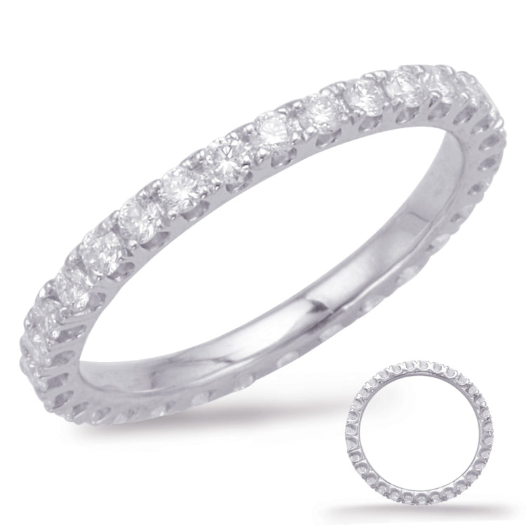 14 KT Rounds Shape White Gold Eternity Band
