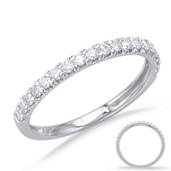 14 KT Rounds Shape White Gold Matching Band