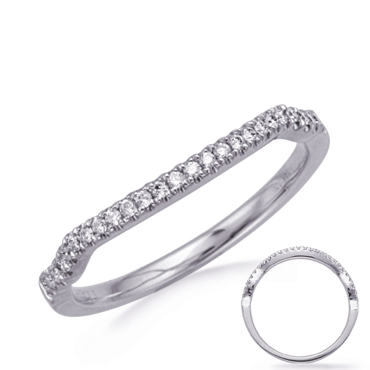 14 KT Rounds Shape White Gold Diamond Matching Band