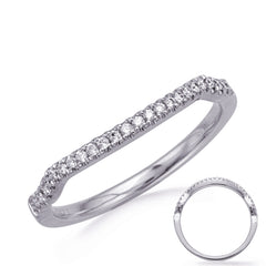 14 KT Rounds Shape White Gold Diamond Matching Band