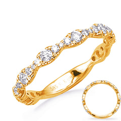 14 KT Rounds Shape Yellow Gold Matching Band