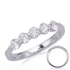 14 KT Rounds Shape White Gold Wedding Band