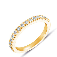 14 KT Rounds Shape Yellow Gold Diamond Band