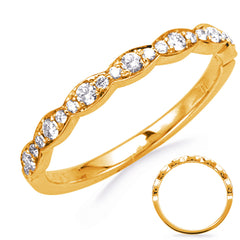 14 KT Rounds Shape Yellow Gold Matching Band