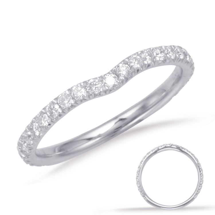 14 KT Rounds Shape White Gold Matching Band
