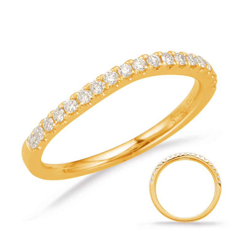 14 KT Rounds Shape Yellow Gold Matching Band