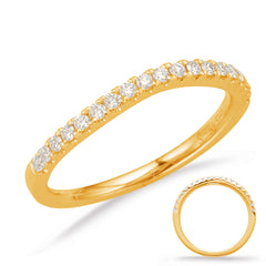 14 KT Rounds Shape Yellow Gold Matching Band