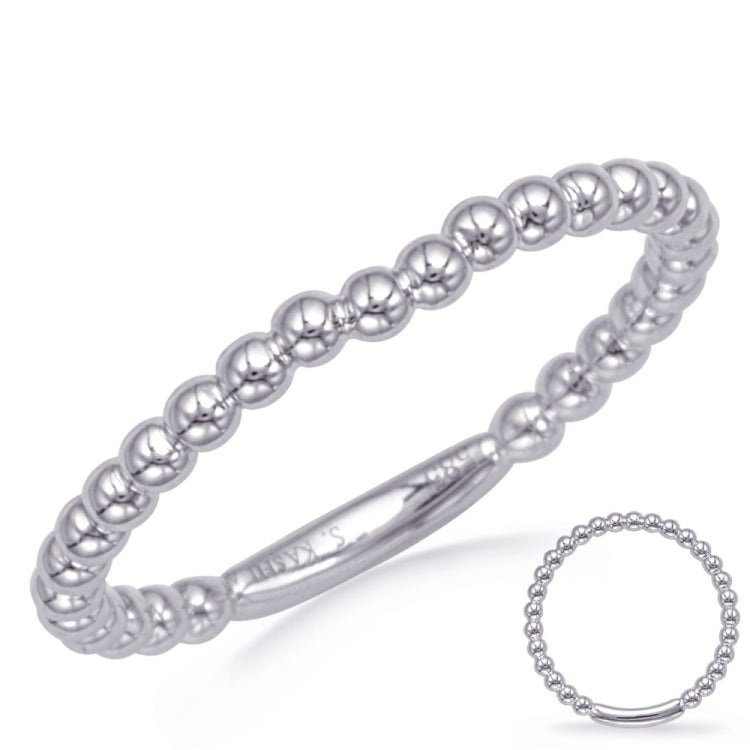 14 KT White Gold Wedding Band