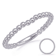 14 KT White Gold Wedding Band