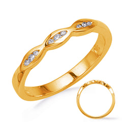14 KT Rounds Shape Yellow Gold Diamond Wedding Band
