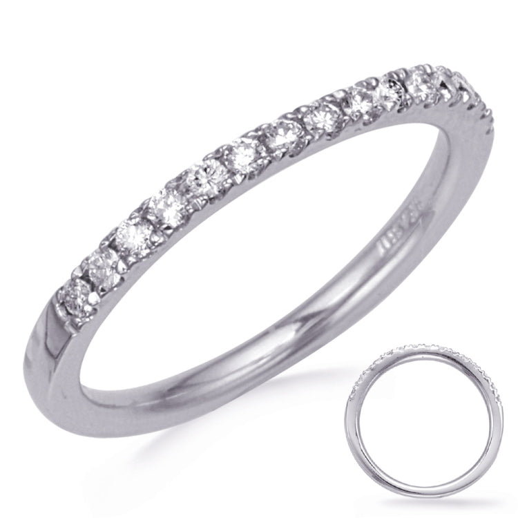 14 KT Rounds Shape White Gold Diamond Wedding Band