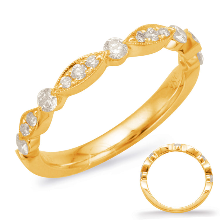 14 KT Rounds Shape Yellow Gold Matching Band