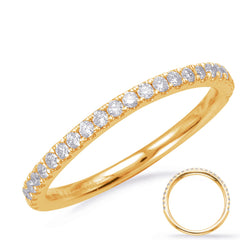 14 KT Rounds Shape Yellow Gold Matching Band