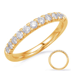 14 KT Rounds Shape Yellow Gold Matching Band