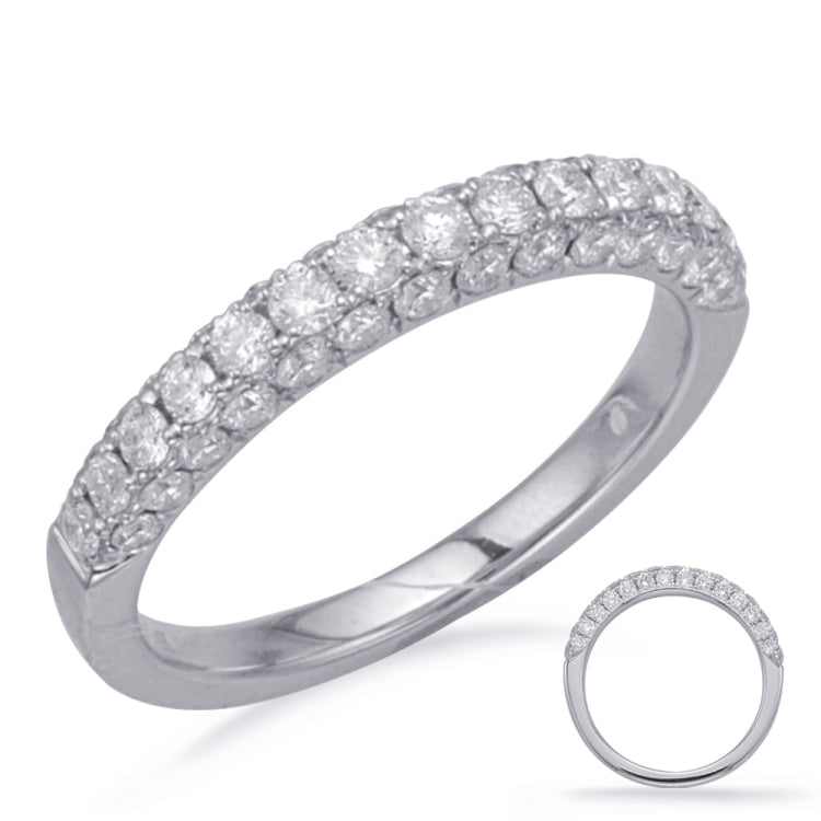 14 KT Rounds Shape White Gold Matching Band