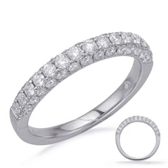 14 KT Rounds Shape White Gold Matching Band