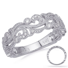 14 KT Rounds Shape White Gold Matching Band