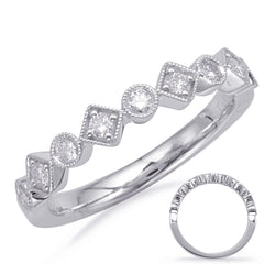 14 KT Rounds Shape White Gold Matching Band