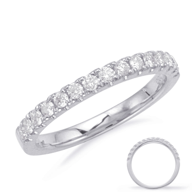 14 KT Rounds Shape White Gold Matching Band