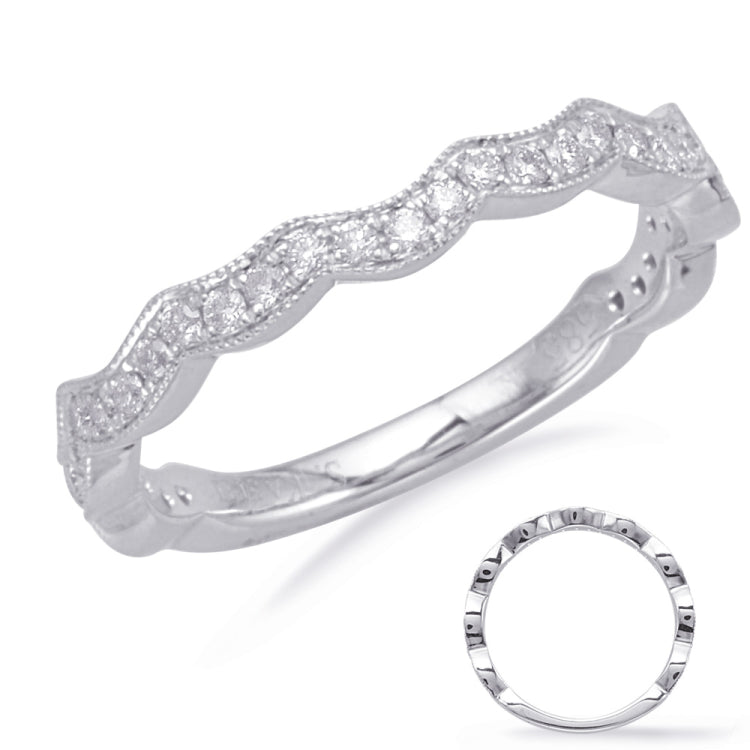 14 KT Rounds Shape White Gold Matching Band